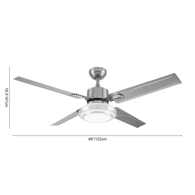 Modern 4-blade LED Ceiling Fan With Remote Control