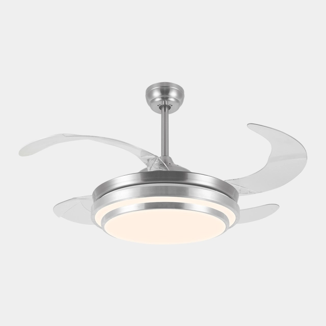 Mid-century Invisible LED Ceiling Fan With Remote Control