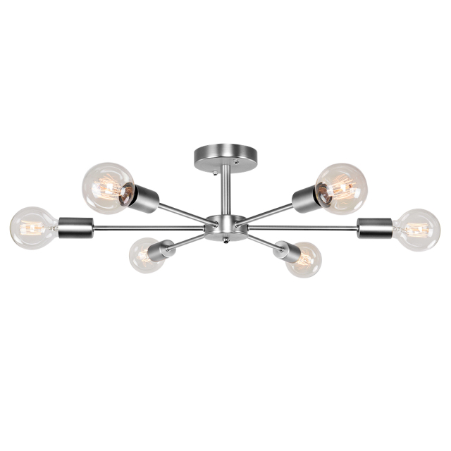 Modern Decorative Statement 6-Light Globe Sputnik Chandelier