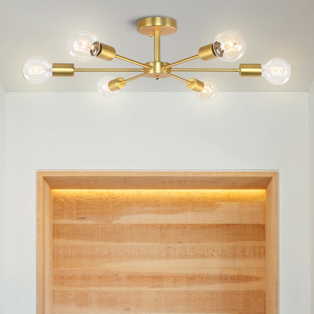 Modern Decorative Statement 6-Light Sputnik Chandelier