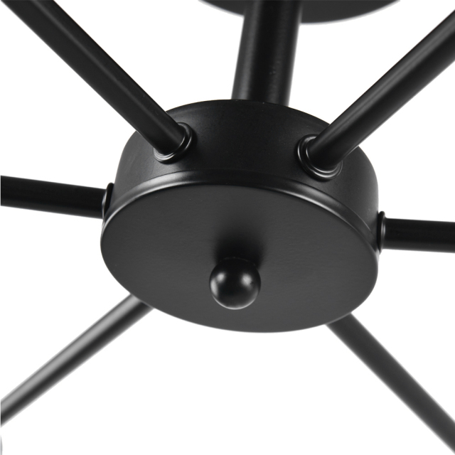 Modern Decorative Statement 6-Light Globe Sputnik Chandelier