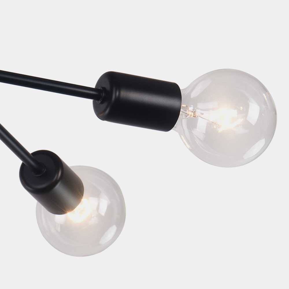 8-Light Modern Linear Semi Flush Mount Sputnik Light for Living Room Bedroom
