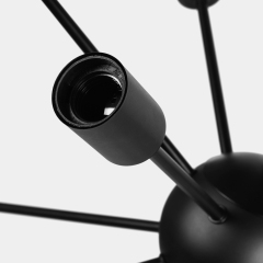 Contemporary 12/20-Lights Black Sputnik Chandelier For Living Room Bedroom