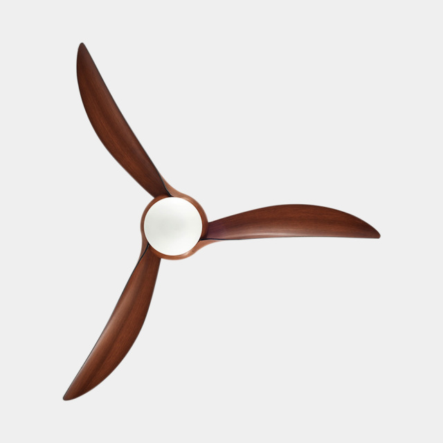 Modern Dimmable 3- Blade Led Ceiling Fan with Brown Color for Bedroom and Living Room