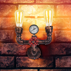 Modern Industrial Style Two-Lights Pipe Wall Lamp For Shop/Restaurant/Living Room