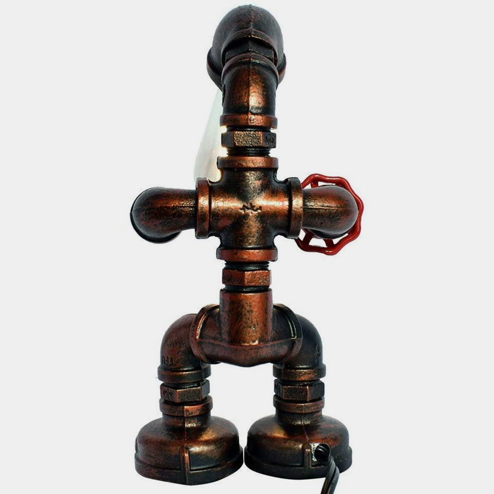Industrial Style Dimmable 1-Light Rustic Table Lamp For Bedroom Living Room