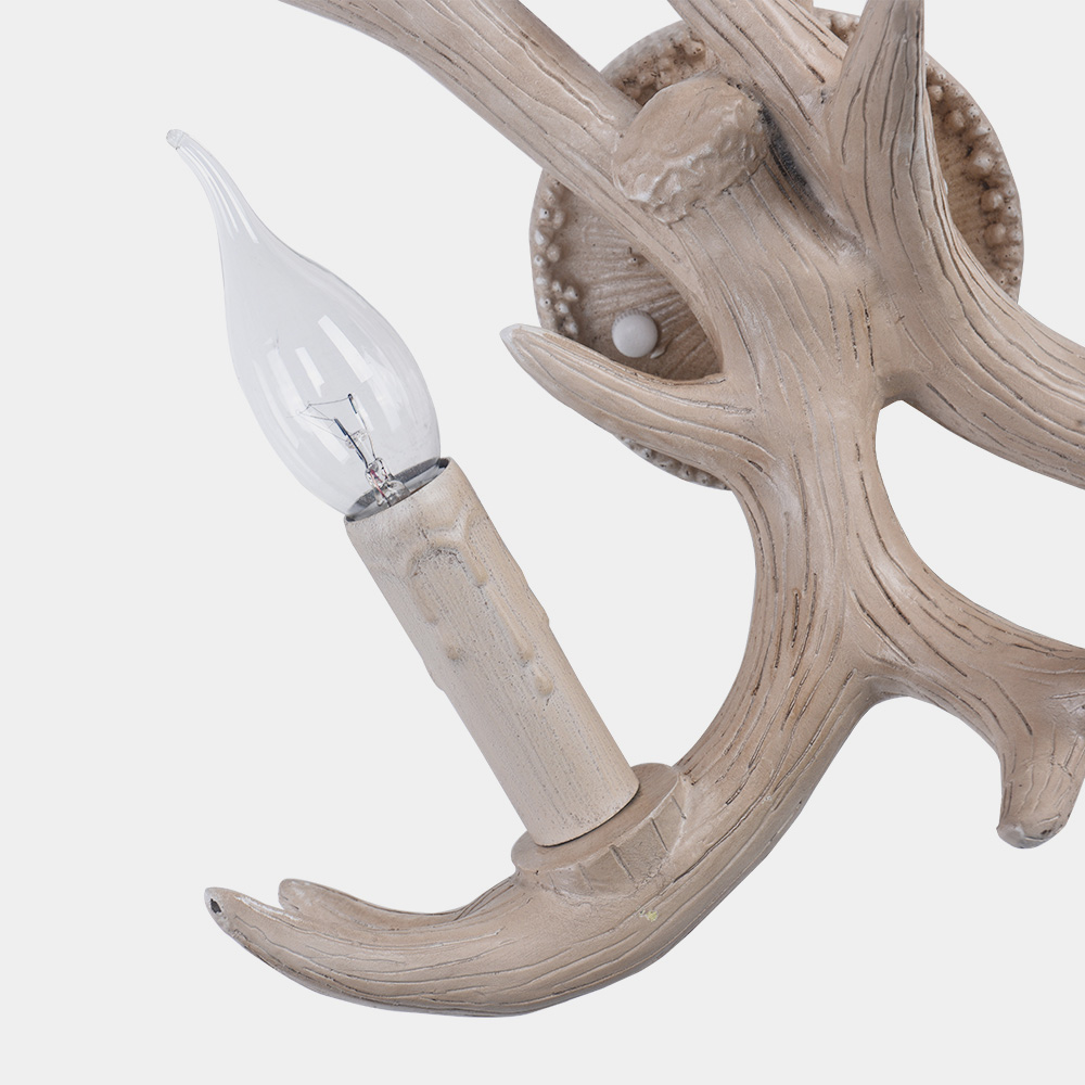 Mid-Century Contemporary Deer Horn 2 Lights Rustic Wall Sconces for Living room/Entryway