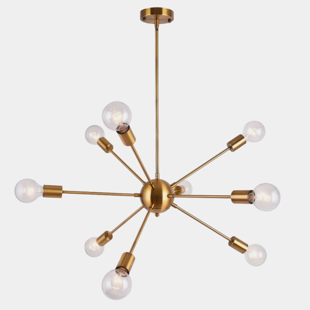 Modern Contemporary 9 Lights large Sputnik Chandelier for Living Room Bedroom