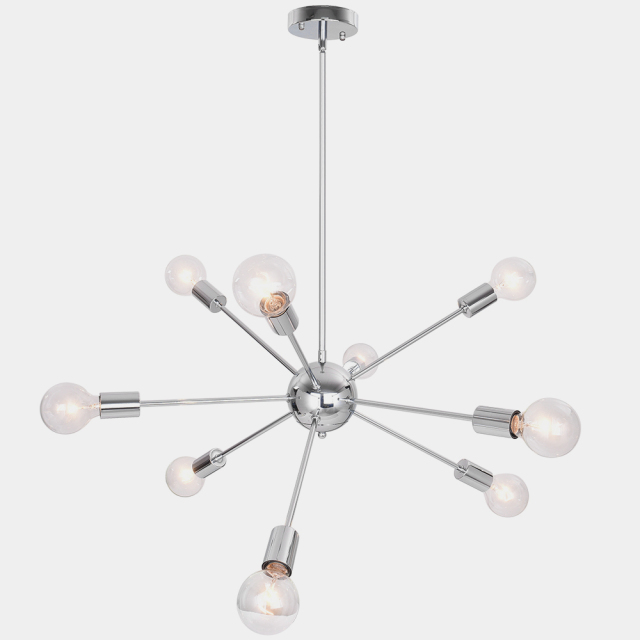 Modern Contemporary 9 Lights large Sputnik Chandelier for Living Room Bedroom