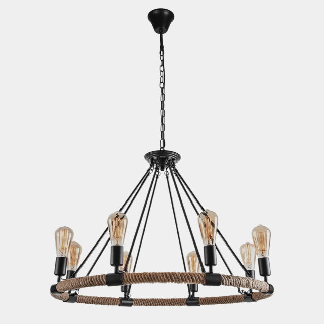 Modern Mid-century 6/8 Lights Wagon Wheel Chandelier for Living Room Kitchen