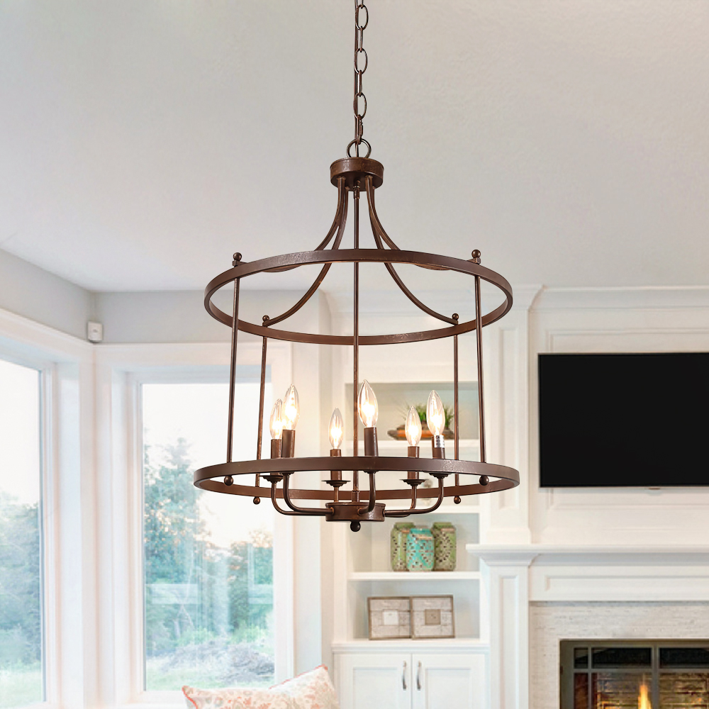 farmhouse drum pendant light