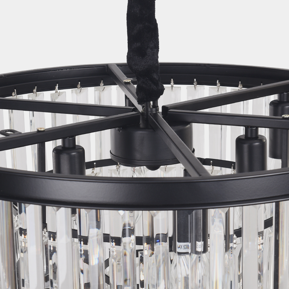 Modern Contemporary 9/6 Lights Crystal  Semi Flush Mount Chandelier for Living Room
