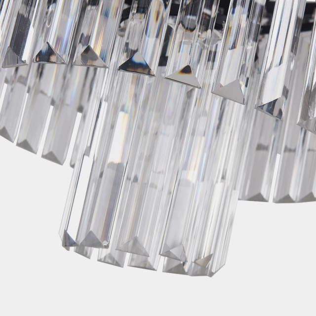 Modern Contemporary 9/6 Lights Crystal  Semi Flush Mount Chandelier for Living Room