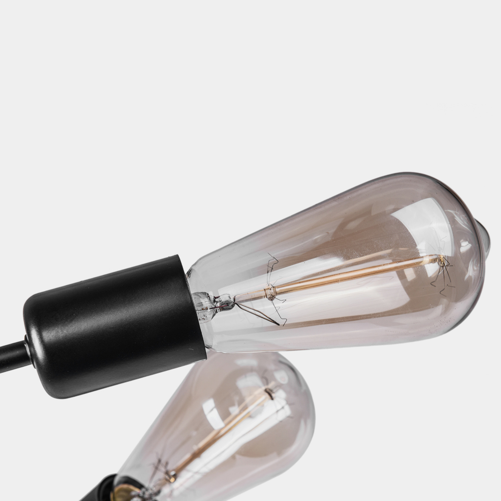 Modern Sputnik 8 Lights Semi Flush Ceiling Lights with Black Finish for Living Room Dining Room