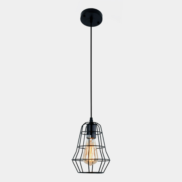 Contemporary Industrial One light Geometric Pendant Light for Kitchen Dining Room Living Room