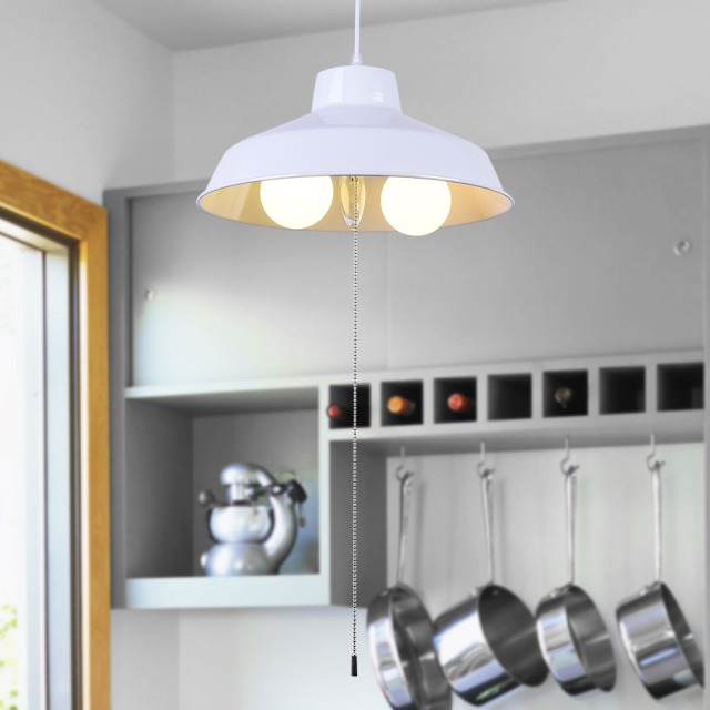 Modern Industrial Three-Lights Dome Pendant Light for Kitchen Island Dining Table