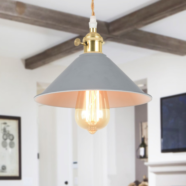 Modern Industrial Cone Single Pendant Light for Kitchen/Dining Room/Living Room