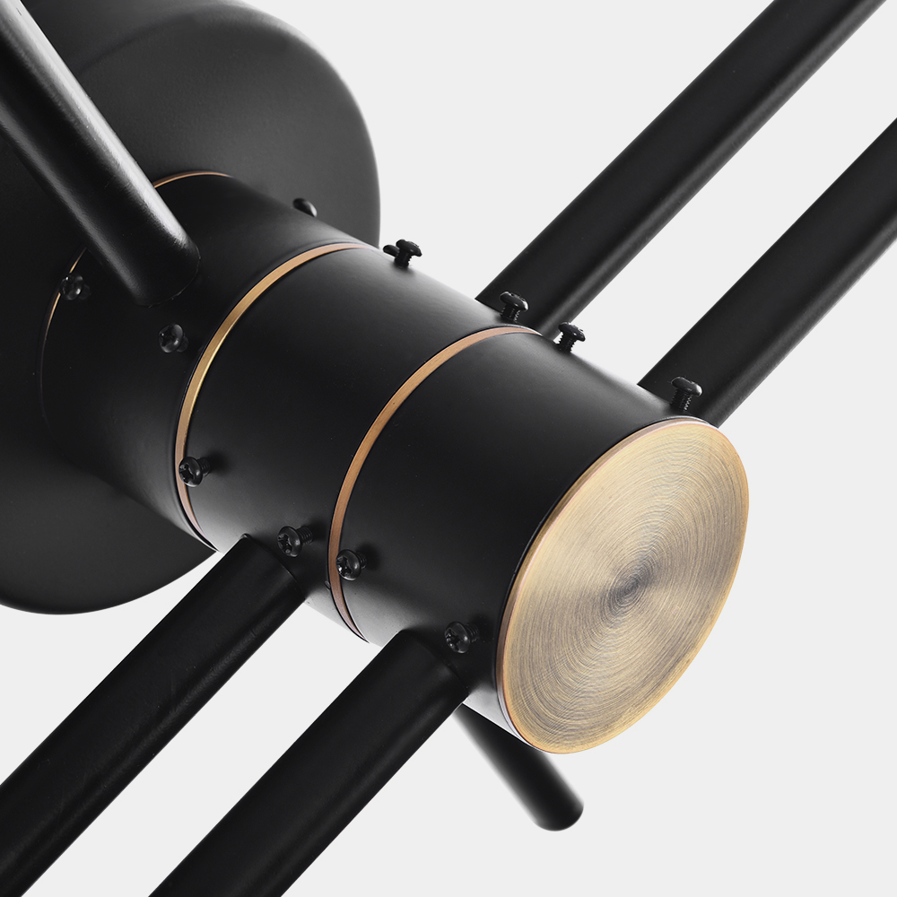 Modern 3/2 Lights Sputnik Black Wall Sconce for Living Room/Dining Room/Bedroom