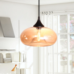 Modern Multi-Color Single Globe Pendant Light for Living Room Dining Room