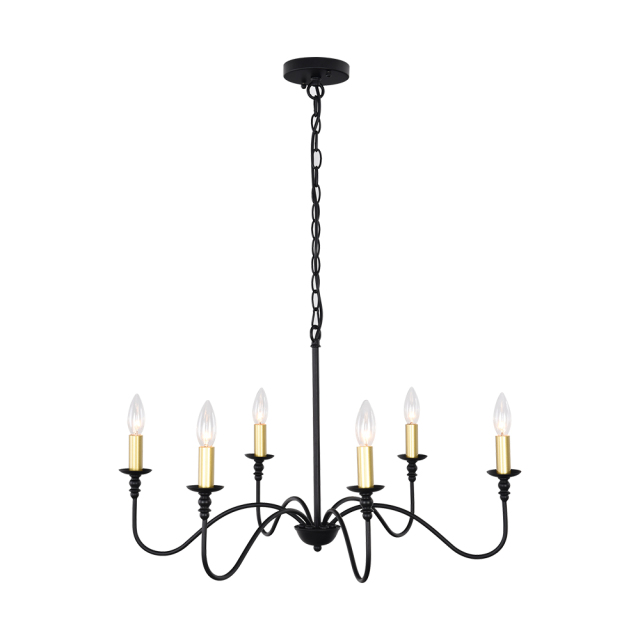 Classic Traditional  6 Light  Candle Style Chandelier for Kitchen Island Dining Table