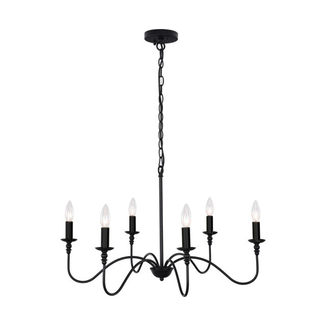 Classic Traditional  6 Light  Candle Style Chandelier for Kitchen Island Dining Table