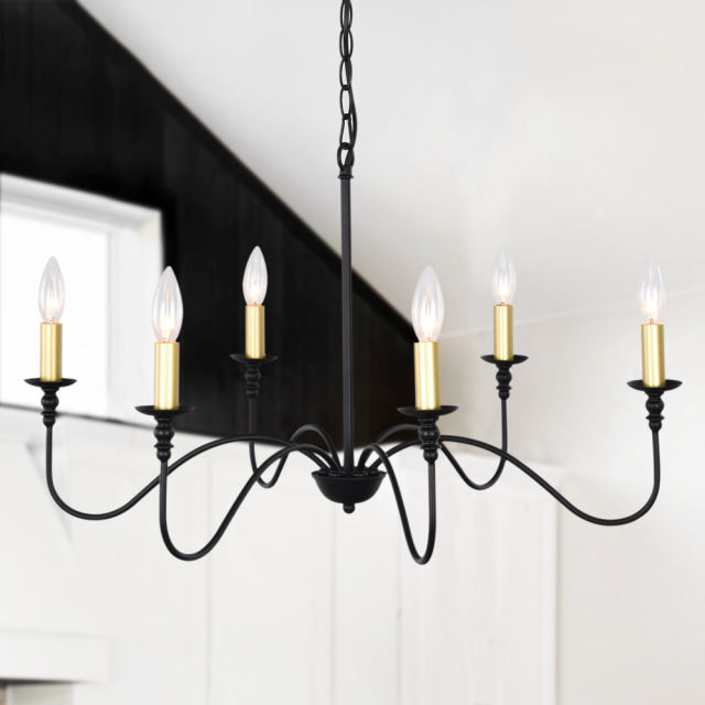 Classic Traditional  6 Light  Candle Style Chandelier for Kitchen Island Dining Table