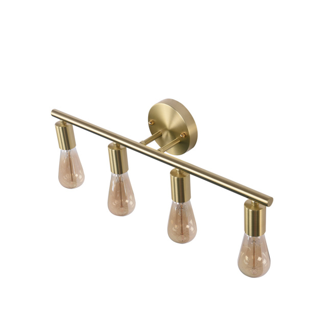 Modern Contemporary 4 Lights Brass Wall Sconce for Bedroom Living Room