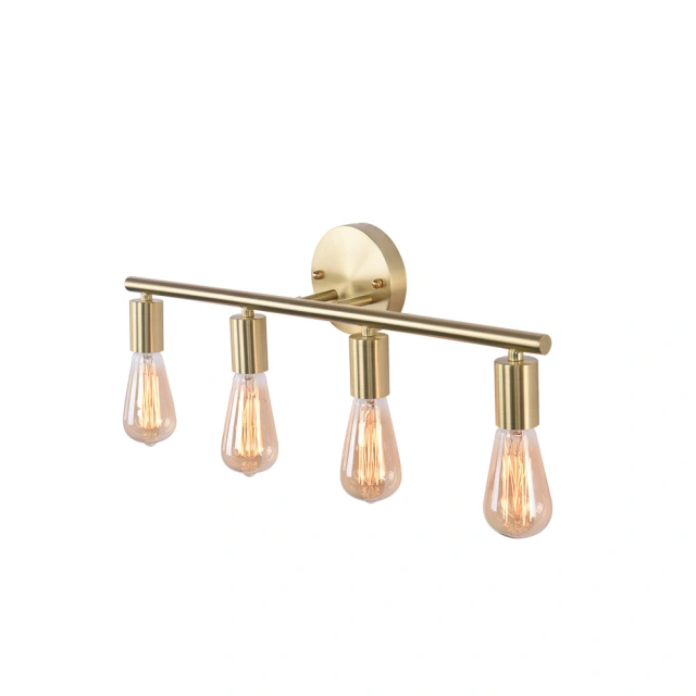 Modern Contemporary 4 Lights Brass Wall Sconce for Bedroom Living Room