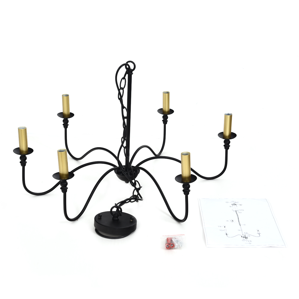 Classic Traditional  6 Light  Candle Style Chandelier for Kitchen Island Dining Table