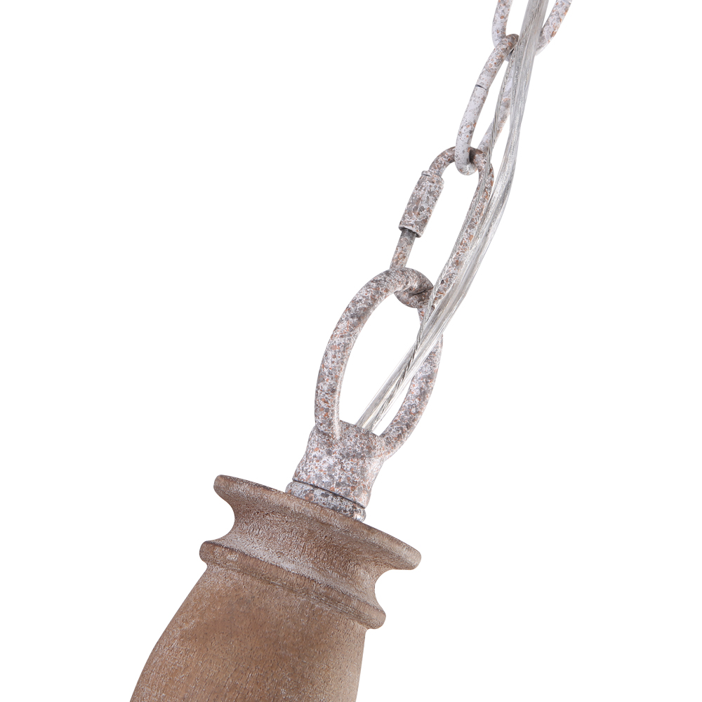 Rustic  6 Lights  Candle Style Empire Chandelier for  Living Room Dining Room