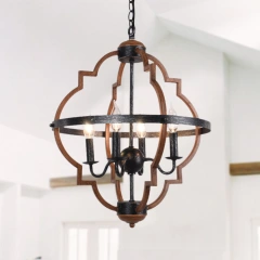 Modern Farmhouse 4/6 Lights Globe Pendant Light For Kitchen Dining Room