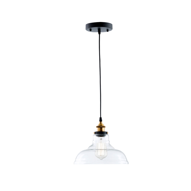 Modern Industrial 1 - Light Single Dome Pendant for Kitchen Island Dining Room