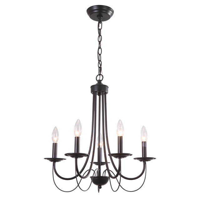 Traditional Rustic  4-Lights Candle Style  Chandelier  for  Entryway  Dining Room