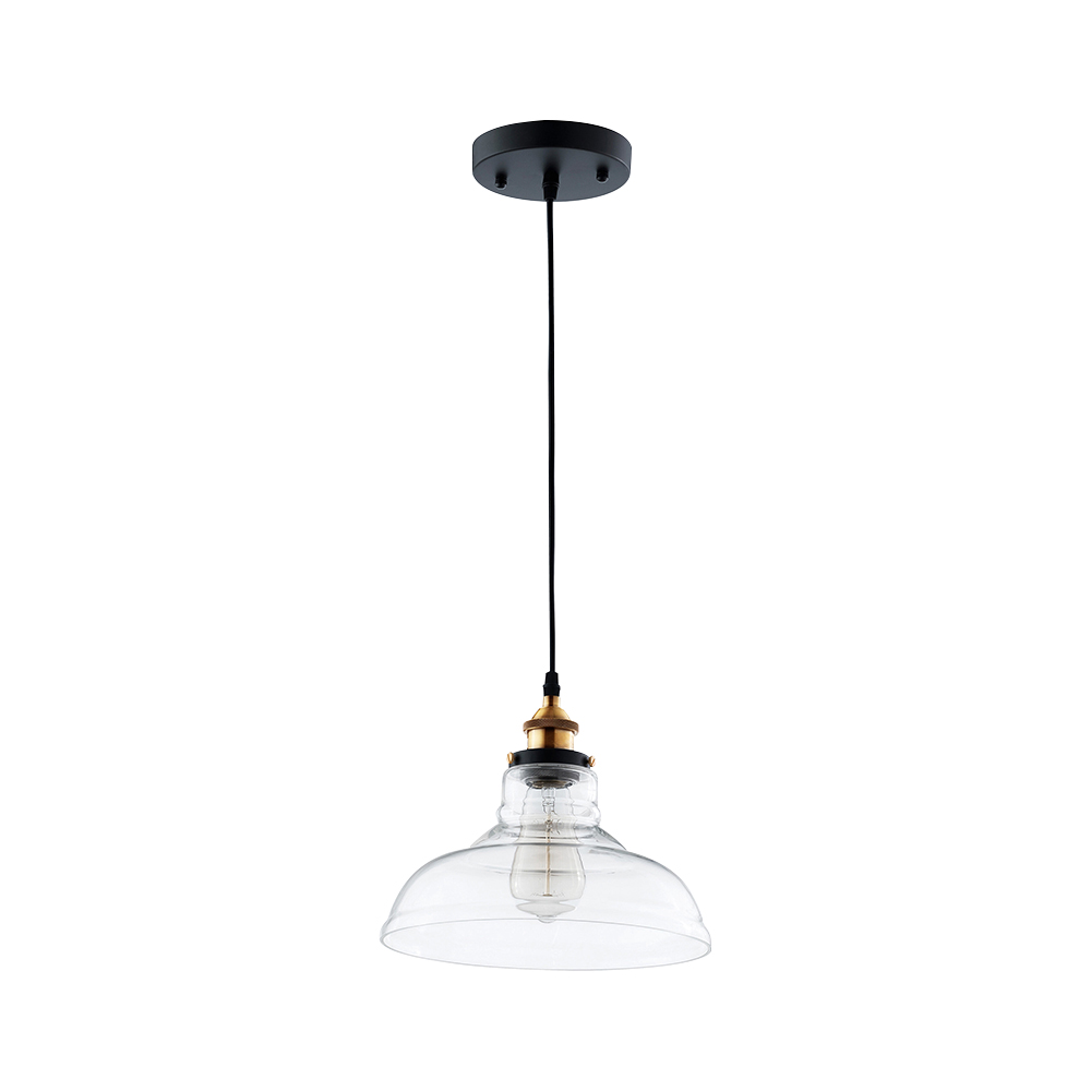 Modern Industrial 1 - Light Single Dome Pendant for Kitchen Island Dining Room