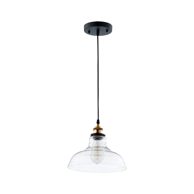 Modern Industrial 1 - Light Single Dome Pendant for Kitchen Island Dining Room