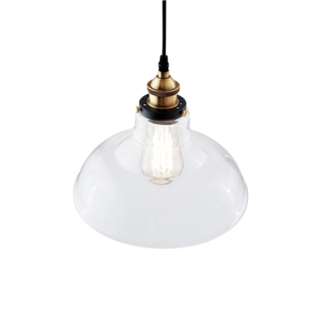 Modern Industrial 1 - Light Single Dome Pendant for Kitchen Island Dining Room
