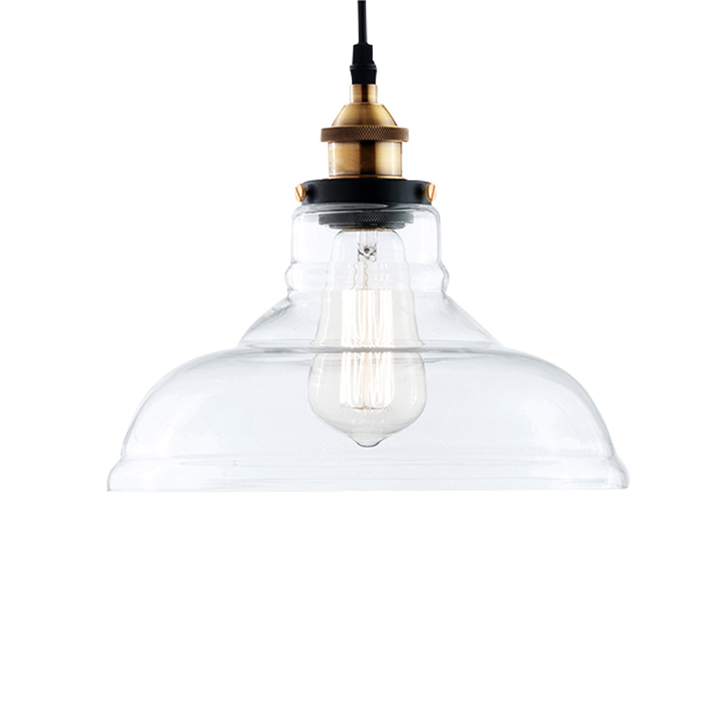 Modern Industrial 1 - Light Single Dome Pendant for Kitchen Island Dining Room