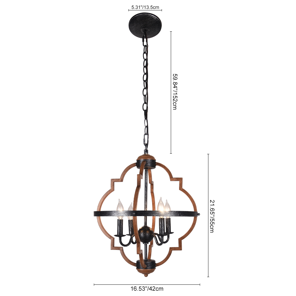 Modern Farmhouse 4/6 Lights Globe Pendant Light For Kitchen Dining Room