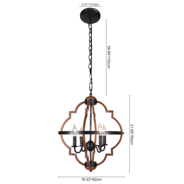Modern Farmhouse 4/6 Lights Globe Pendant Light For Kitchen Dining Room