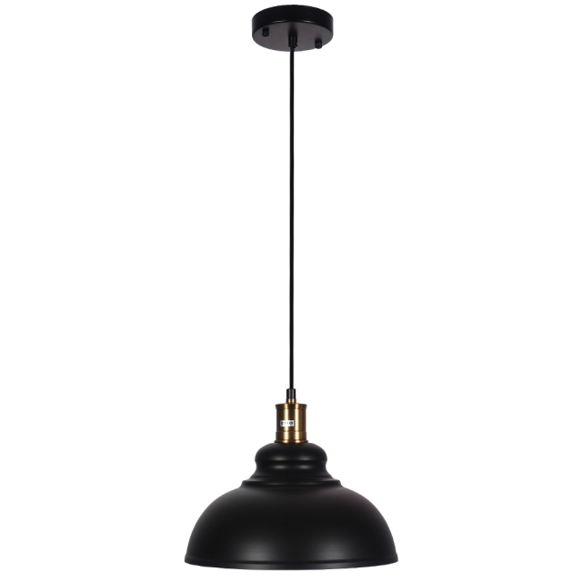 Industrial Rustic  1-Light  Black Pendant Light for Restaurant Coffee Shop