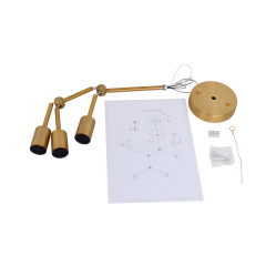 Modern Mid-Century 3/4 Lights Semi Flush Mount Chandelier for Bedroom Dining Room