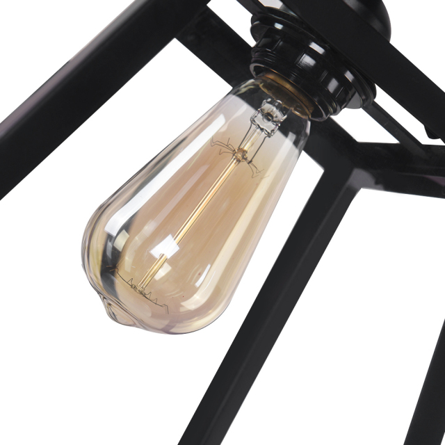 Modern Industrial  3-Lights  Black Linear Pendant for Kitchen Island Dining Table