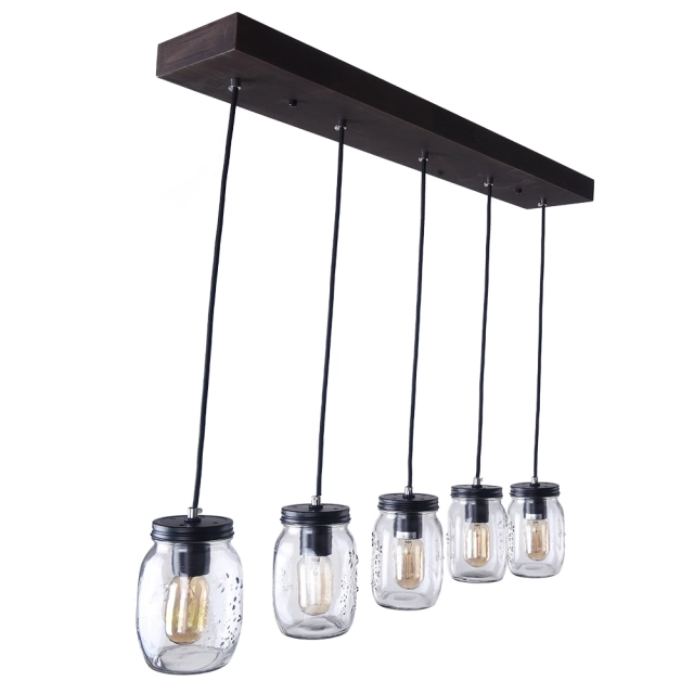 Modern Farmhouse 5/7 Lights  Mason Jar Pendant Light for  Dining Room Kitchen