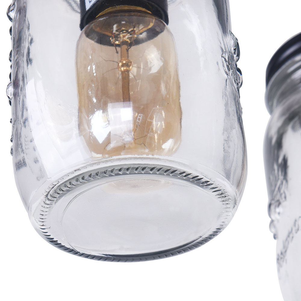 Modern Farmhouse 5/7 Lights Mason Jar Pendant Light for Dining Room Kitchen