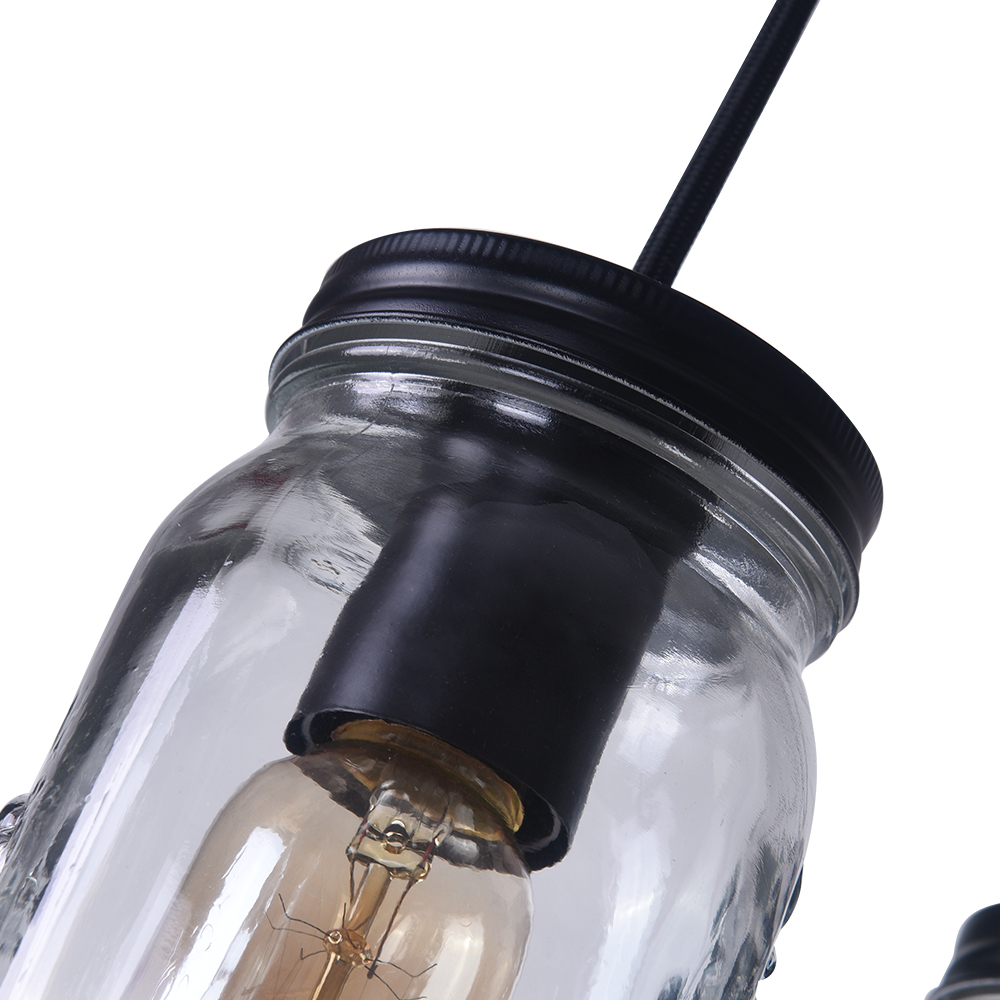 Modern Farmhouse 5/7 Lights Mason Jar Pendant Light for Dining Room Kitchen