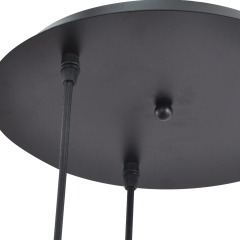 Vintage Industrial Black Three Lights Glass Pendant Lights for  Dining Room Living Room