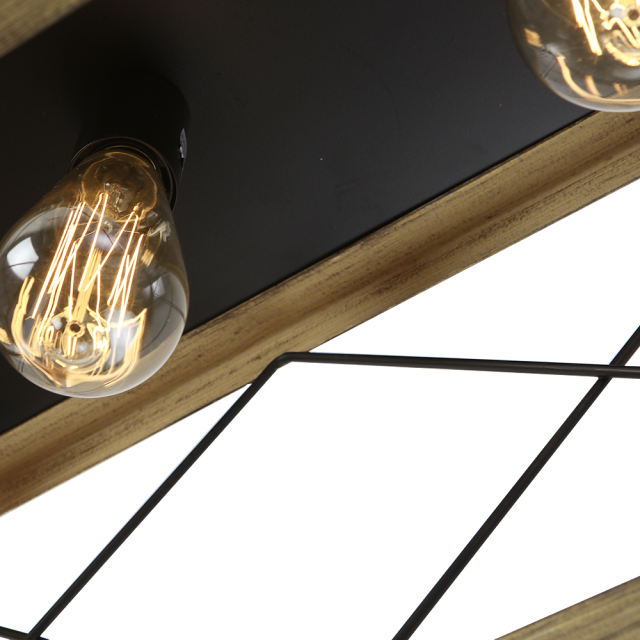 Modern Farmhouse 5-lights Long Rectangular Chandelier for Kitchen Dining Room