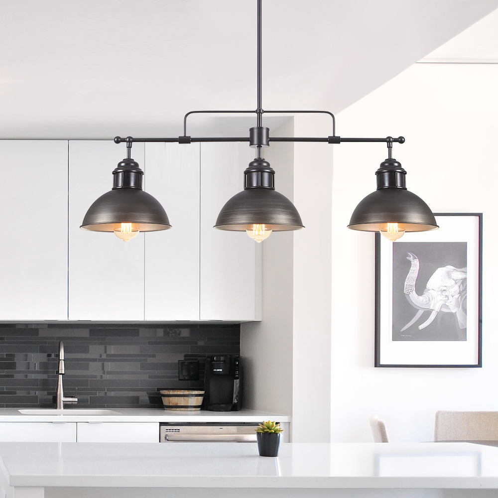 3 light linear kitchen pendant