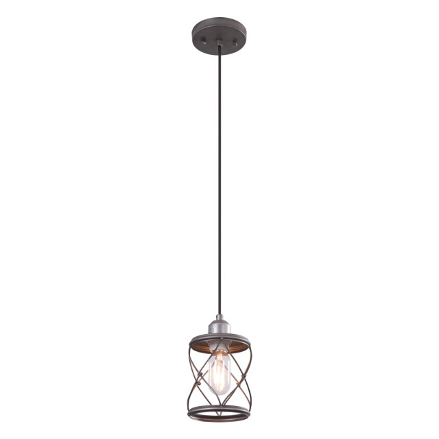 Modern Industrial Cylindrical  1 Light Drum Chandelier for Kitchen Island/Dining Table