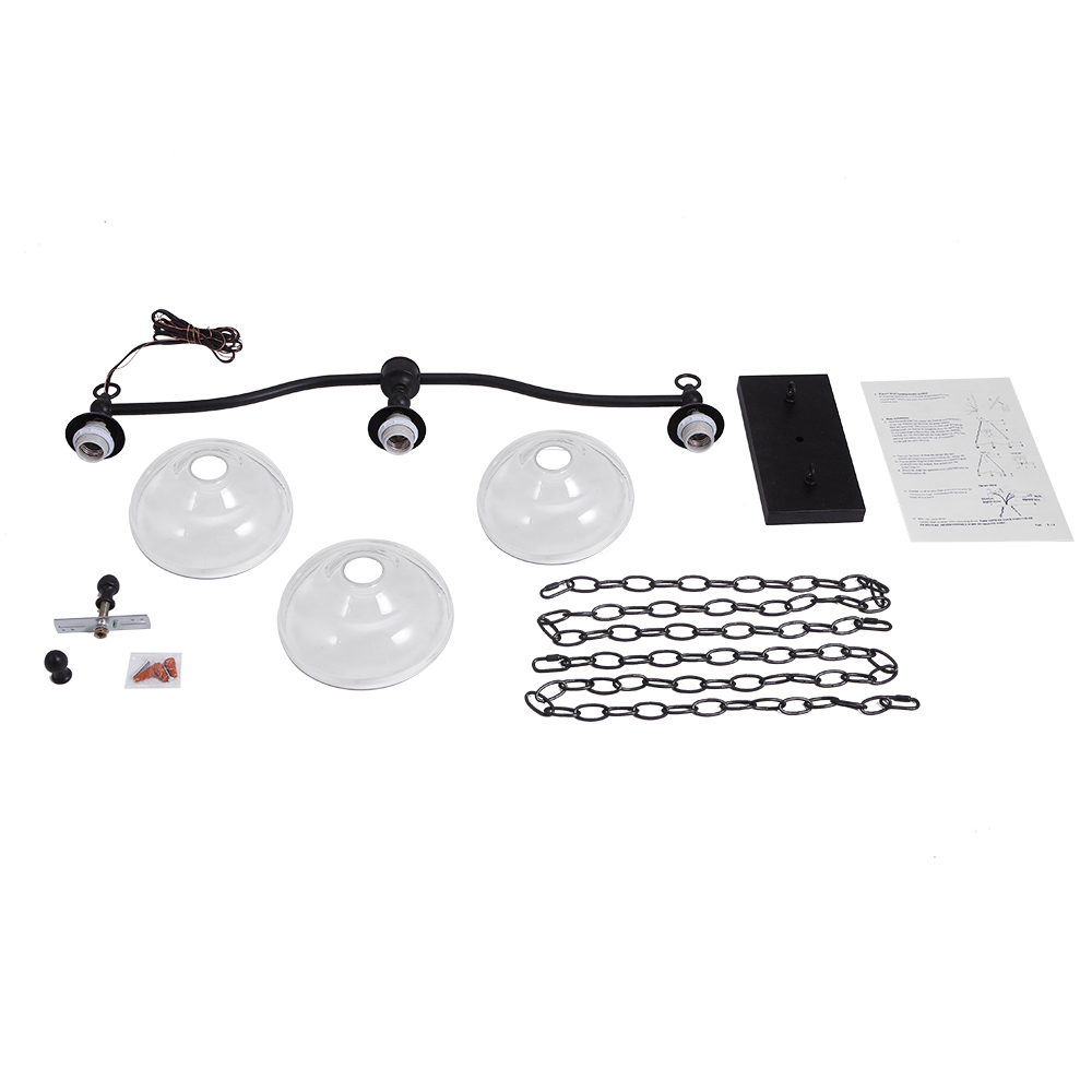 Modern Industrial 3 Lights Linear Kitchen Pendant Lighting for kitchen island/Dining Table
